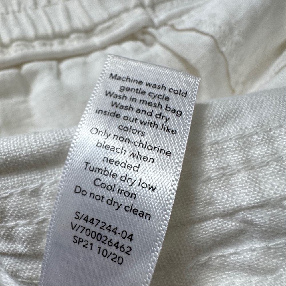 Athleta Cabo Linen Wide Leg Pant White size 2 - Picture 7 of 8